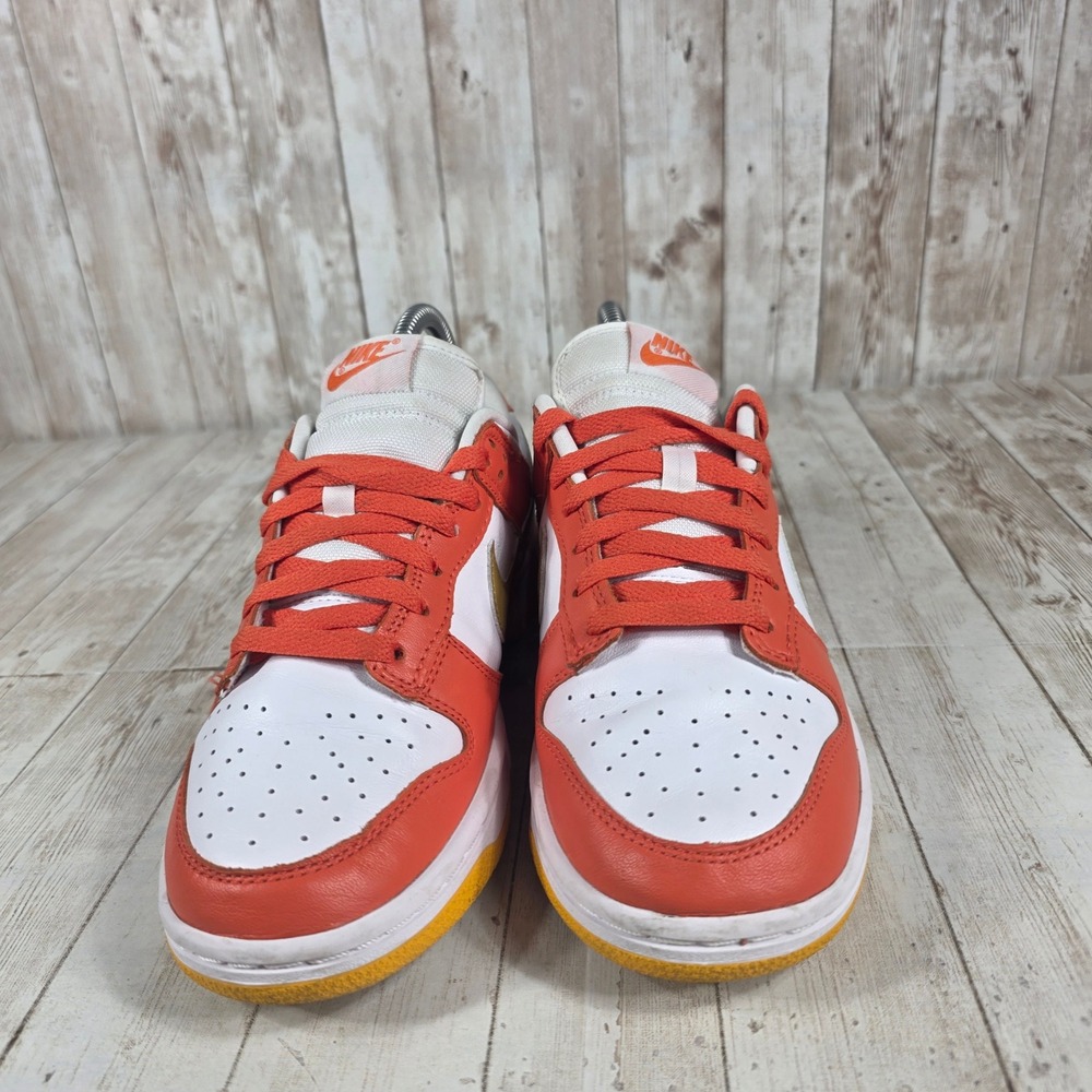 Nike Dunk Low White‎ Orange Gold GS Youth Size 7.5 DQ4690 800 - Picture 3 of 7